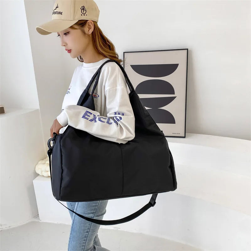 Yoga Bag Women'S Sports Fitness Bag Hand Luggage Organizer Wear-Resistant Large Capacity Storage Travel Bag