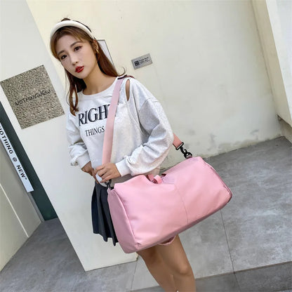 Yoga Bag Women'S Sports Fitness Bag Hand Luggage Organizer Wear-Resistant Large Capacity Storage Travel Bag